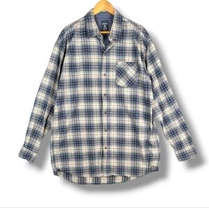 Red Head Plaid Button Front Shirt XLT Long Sleeve Big Tall 100% Cotton‎